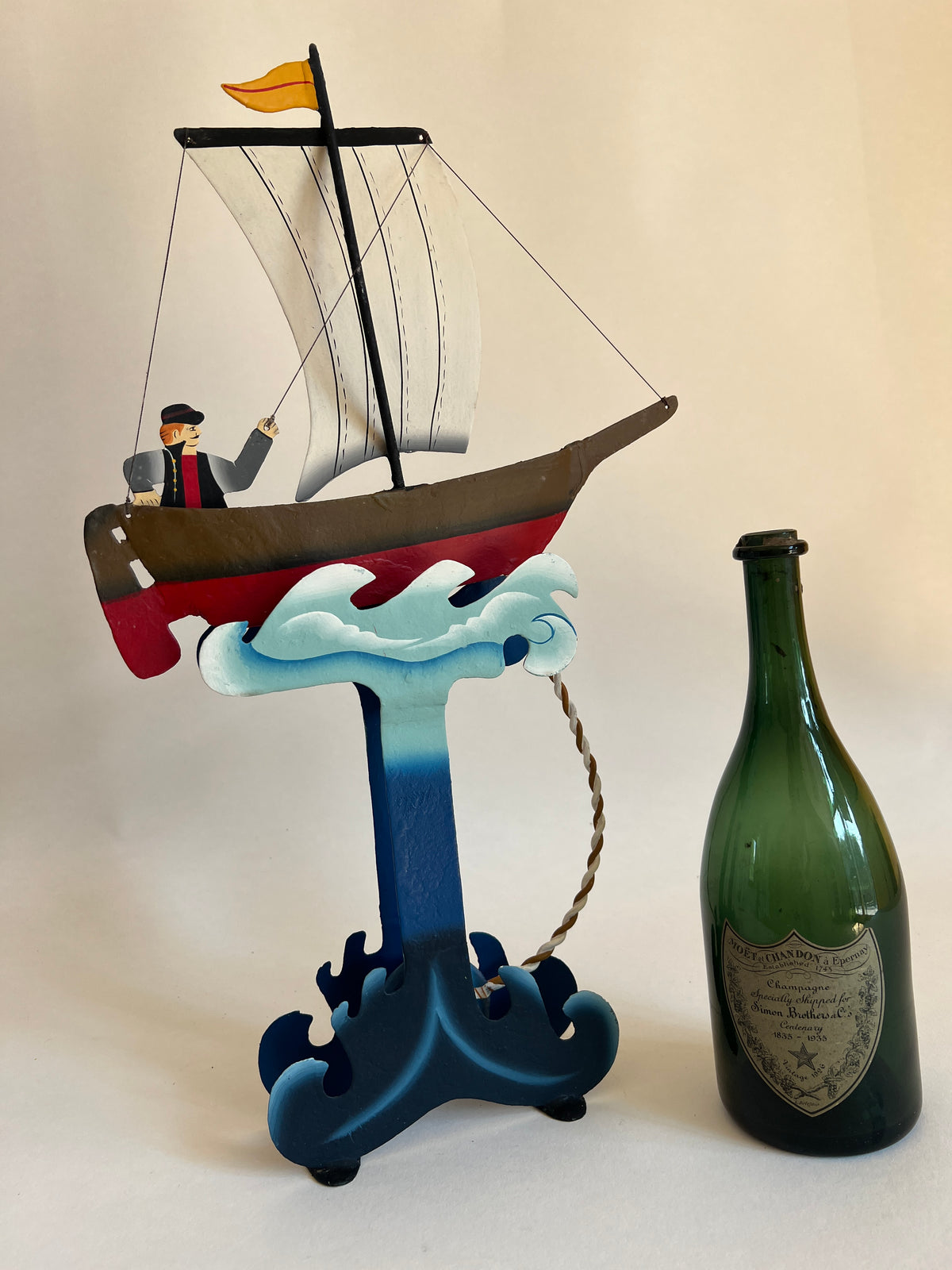 Tideman's Tilt-Sailing Boat Gift-Handmade Metal Balance Model