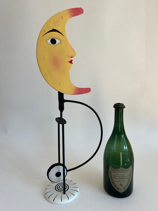 Man in the Moon – Handmade Metal Crescent Moon Balance Model
