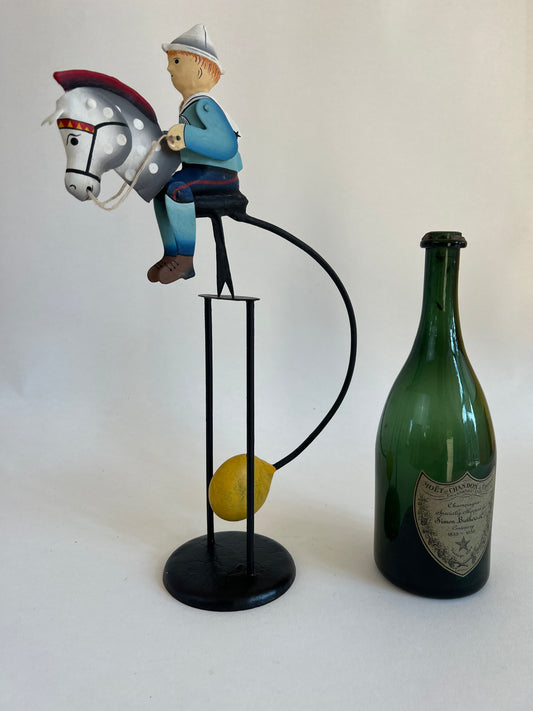 Hobby Horse Blue Boy-Child Toy Horse Balance Model