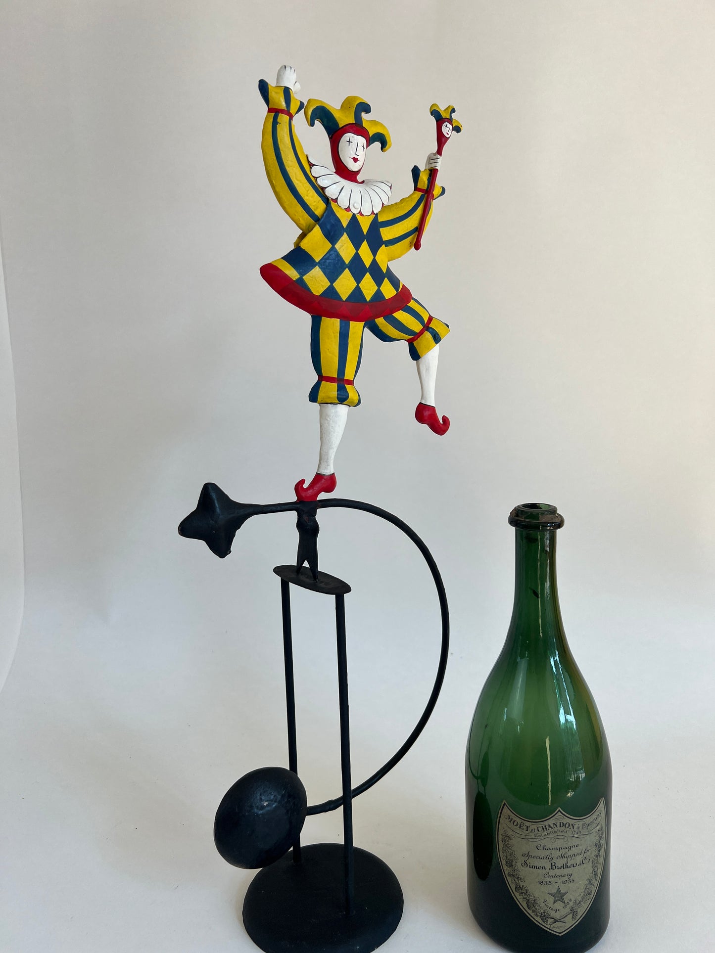 Joyful Jester – Handmade Metal Folk Art Balance Model