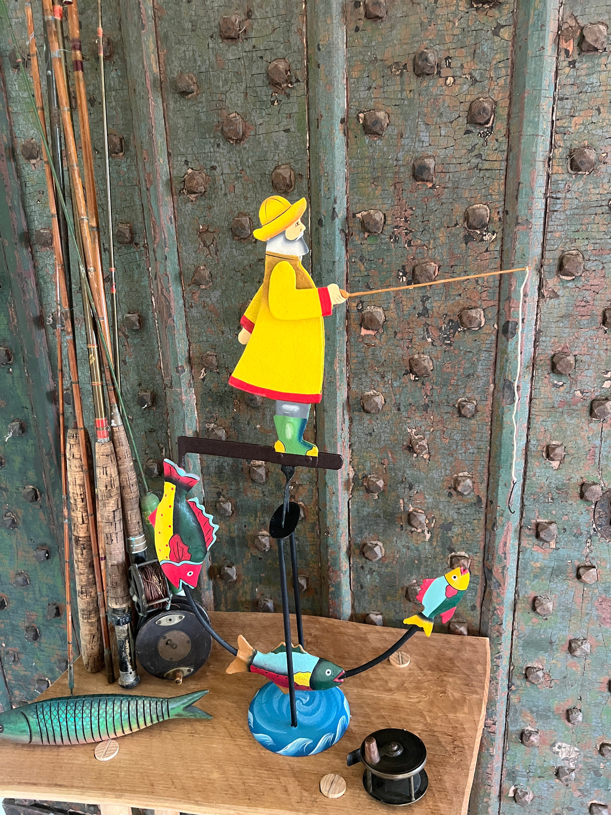 Off the Hook-Fishing Angler Gift-Handmade Metal Balance Model