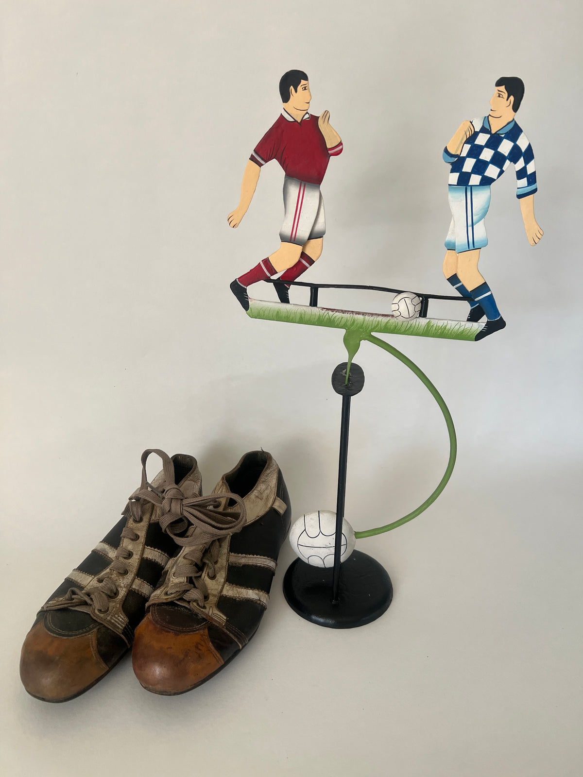 Lucky Strike-Football Gift-Handmade Metal Balance Model