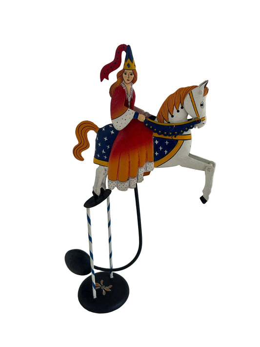 Pendulum Princess – Handmade Metal Fairytale Horse Balance Model