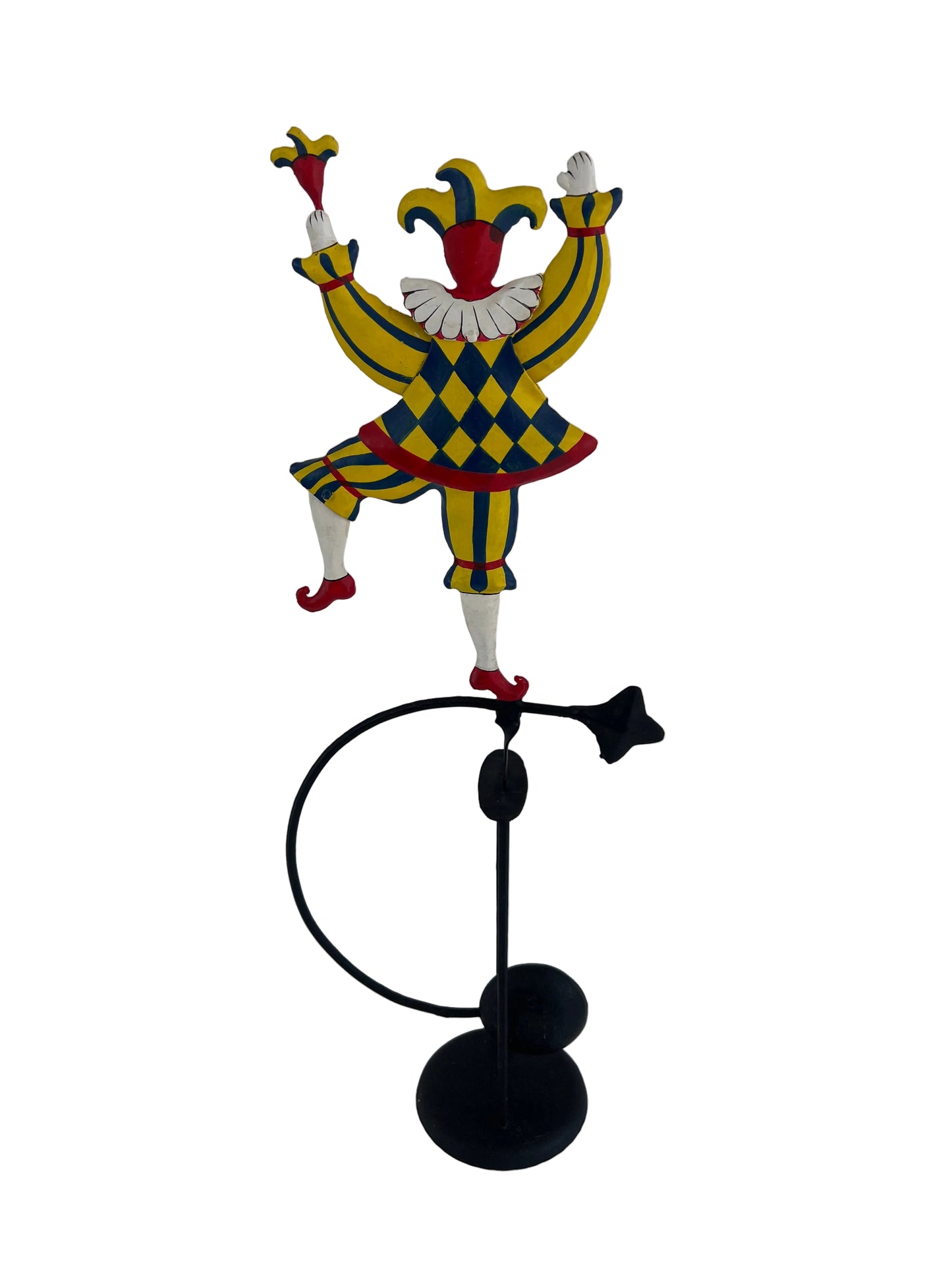 Joyful Jester – Handmade Metal Folk Art Balance Model