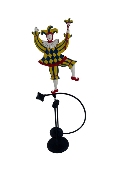 Joyful Jester – Handmade Metal Folk Art Balance Model