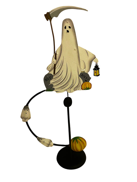 Ghost Halloween-Folk Art Gift-Handmade Metal Balance Model