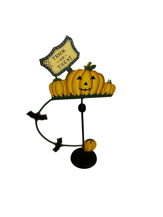 Pumpkin Halloween-Folk Art Gift-Handmade Metal Balance Model